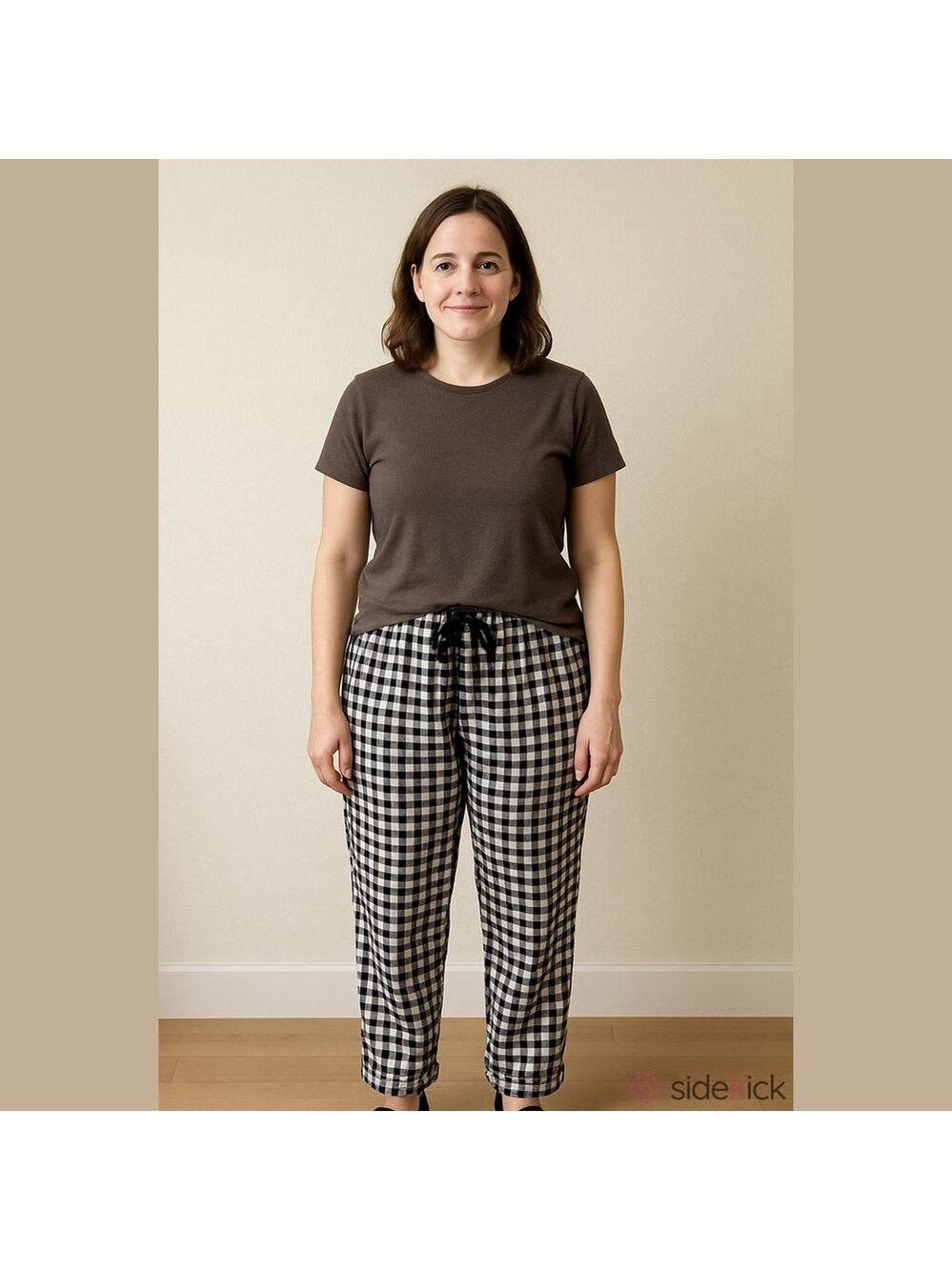 Lord & Taylor black and white checked pajama bottoms Woman’s size Large